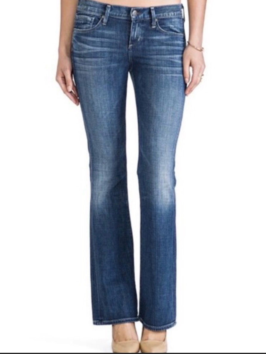 Citizens Of Humanity Blue Bootcut Jeans With Faded Detailing